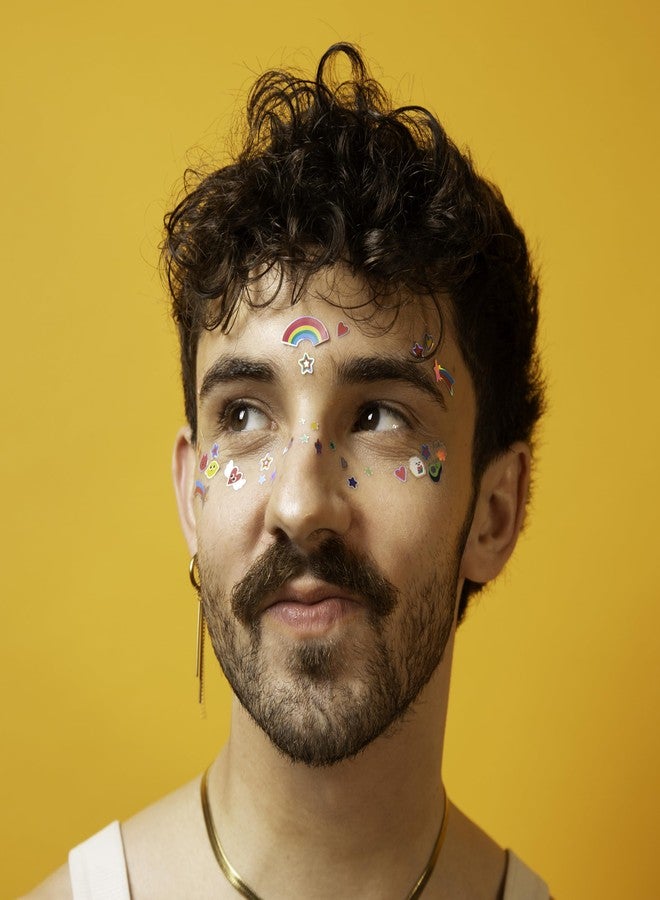 Omy Kawaii Face Stickers | Brighten Your Look with 85 Adorable, Repositionable Stickers | Skin-Safe and Dermatologically Tested | Fun and Creative Expression for All Ages - Image 2